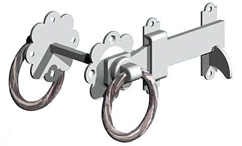 Abbey Trading Gatemate Twisted Ring Latch White