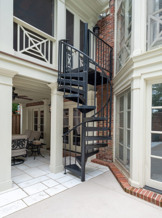 porch-screened-southern-cross-railing-doors-spiral-staircase