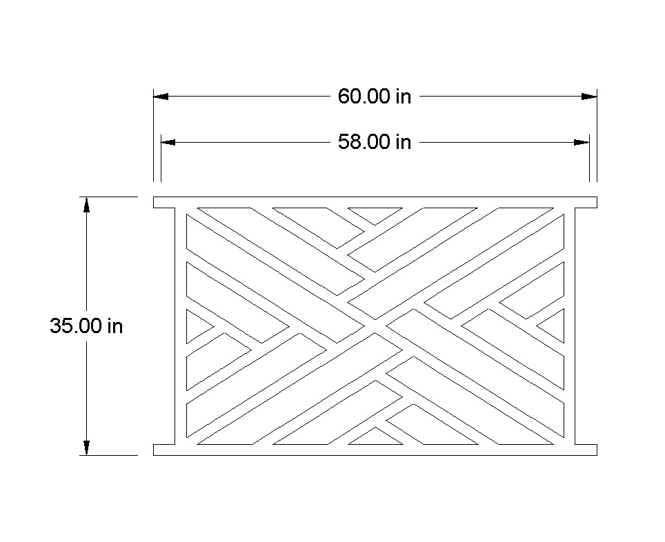 Banta Custom Chippendale Panel 1" x 35" x 60" The Porch Store