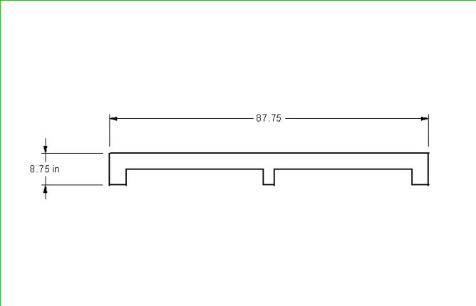 Lawler Custom Gate B, 1.5" x 8.75" x 87.75"