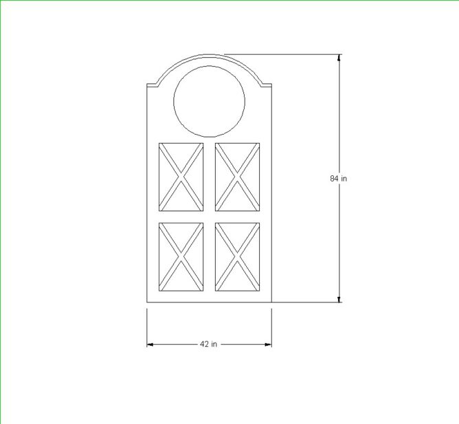 Gergoudis Custom Gate with Metal Inlays, 2" x 42" x 84"