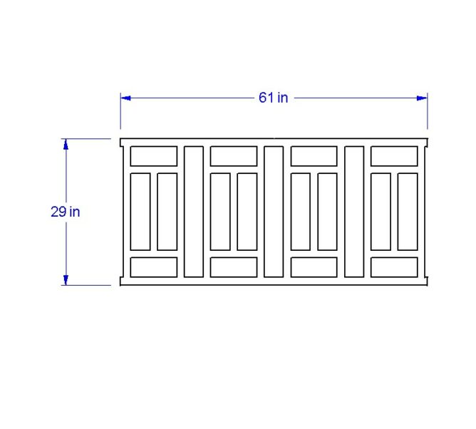 Hammond Custom Window Pane Panel, 1" x 29" x 61"