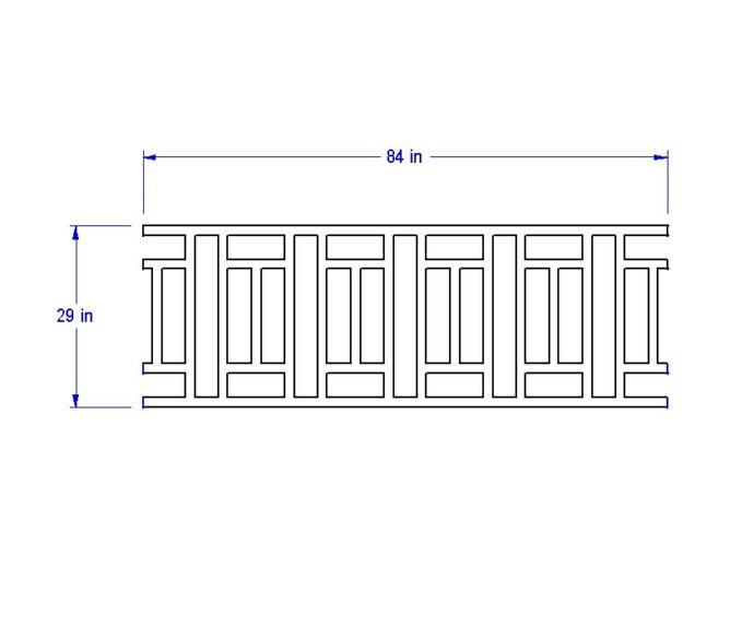 Hammond Custom Window Pane Panel, 1" x 29" x 84"