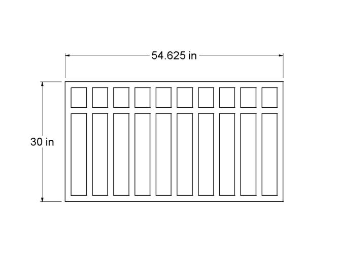 Torregrossa Custom Panel 1.25" x 30" x 54.625"
