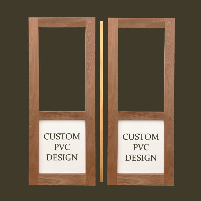 Double Screen Doors with Custom Design PVC Insert