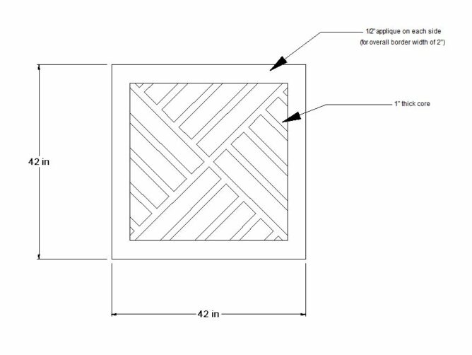 Ward Custom Laminated Chippendale II Gate, 2" x 42" x 42"