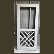 Overstocked Chippedale Style Single Screen Door, 35.75" wide, 80" tall with a 38.75" Midrail, Primed